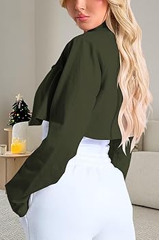 ジャケット・アウター Sheer sleeve asymmetry cropped jacket 61tiMSI9M2L._SY350_QL65_.jpg